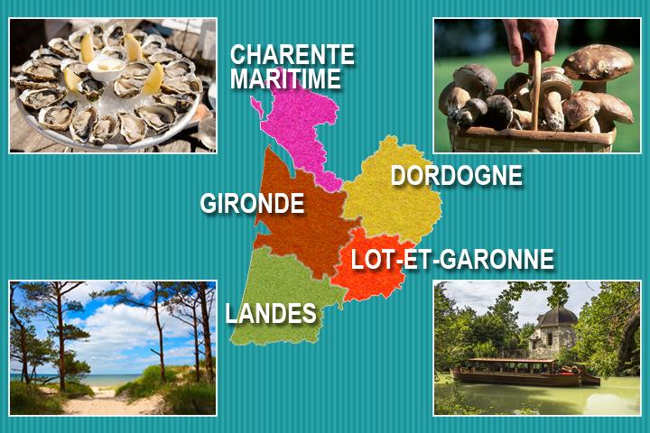 Départements voisins de la Gironde